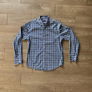 UNTUCKit Blue Checker Plaid Mens Longsleeve Size S Slim Fit